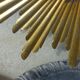 Gold metal sun mirror