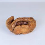 Organic birch wood bowl of Swedish folk art, from the 1960s.