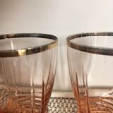 Lot of 5 sunglasses pink and gold chiseled glass
