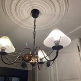 Lustre fer vieilli et verre sable avec biscuits