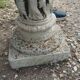 Vintage antique stone Medici garden planters