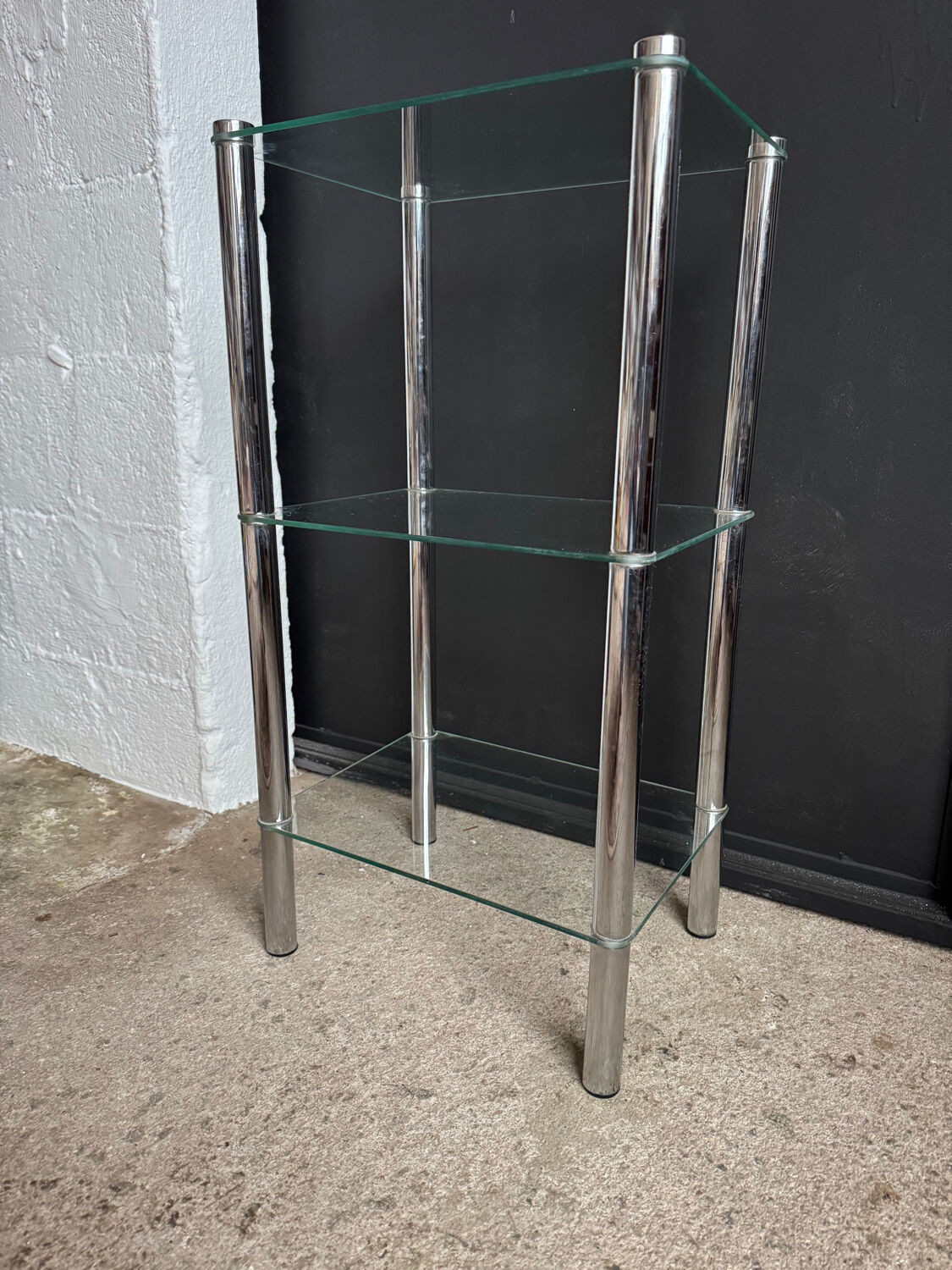 1970s chrome shelf