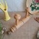 Coat rack 2 wooden hooks - vintage