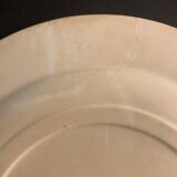 9 dessert plates old chickens, geese and pheasants blue field service Terre de Fer