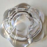 Large and Imposing Empty Pocket/Daum Crystal Ashtray, unsigned. 50s. Diam. 17.5 cm