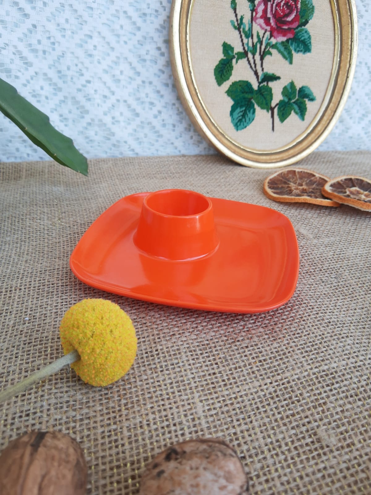Orange melamine shell Voluform 70s