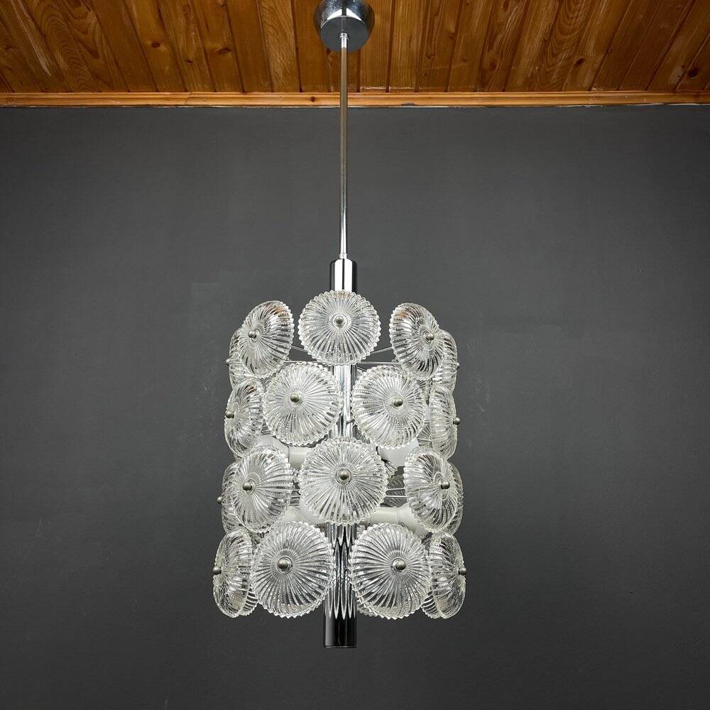 Vintage crystal chandelier Dandelion, Italy, 1960s