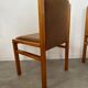 Lot 4 vintage chairs in pine and wool design Mann 70s