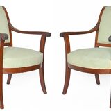 Paire de fauteuils cabriolet d'époque Restauration