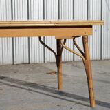 Table à allonges Bambou vintage