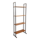 Vintage Italian modular teak and metal bookcase