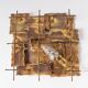 Sculpture or wall decoration in brass sheets USA circa 1970 (28 cm)