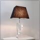 Sculptural table lamp in clear solid lucite - Circa 1980