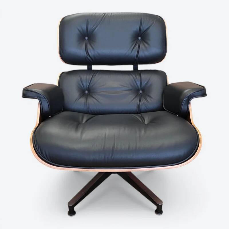 Black & Palisander Santos Herman Miller Original Eames Lounge Chair & Ottoman