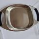 Midcentury Serving Plate Stainless Steel/Glass Cromargan, Germany, 1970s