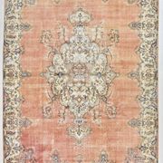 Red & Orange Large Turkish Vintage Rug, 261x351Cm
