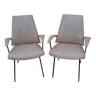 Paire de chaises de coiffeur vintage année 50 design Barbier