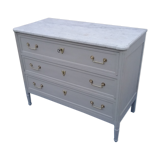 Commode style L XVI white marble