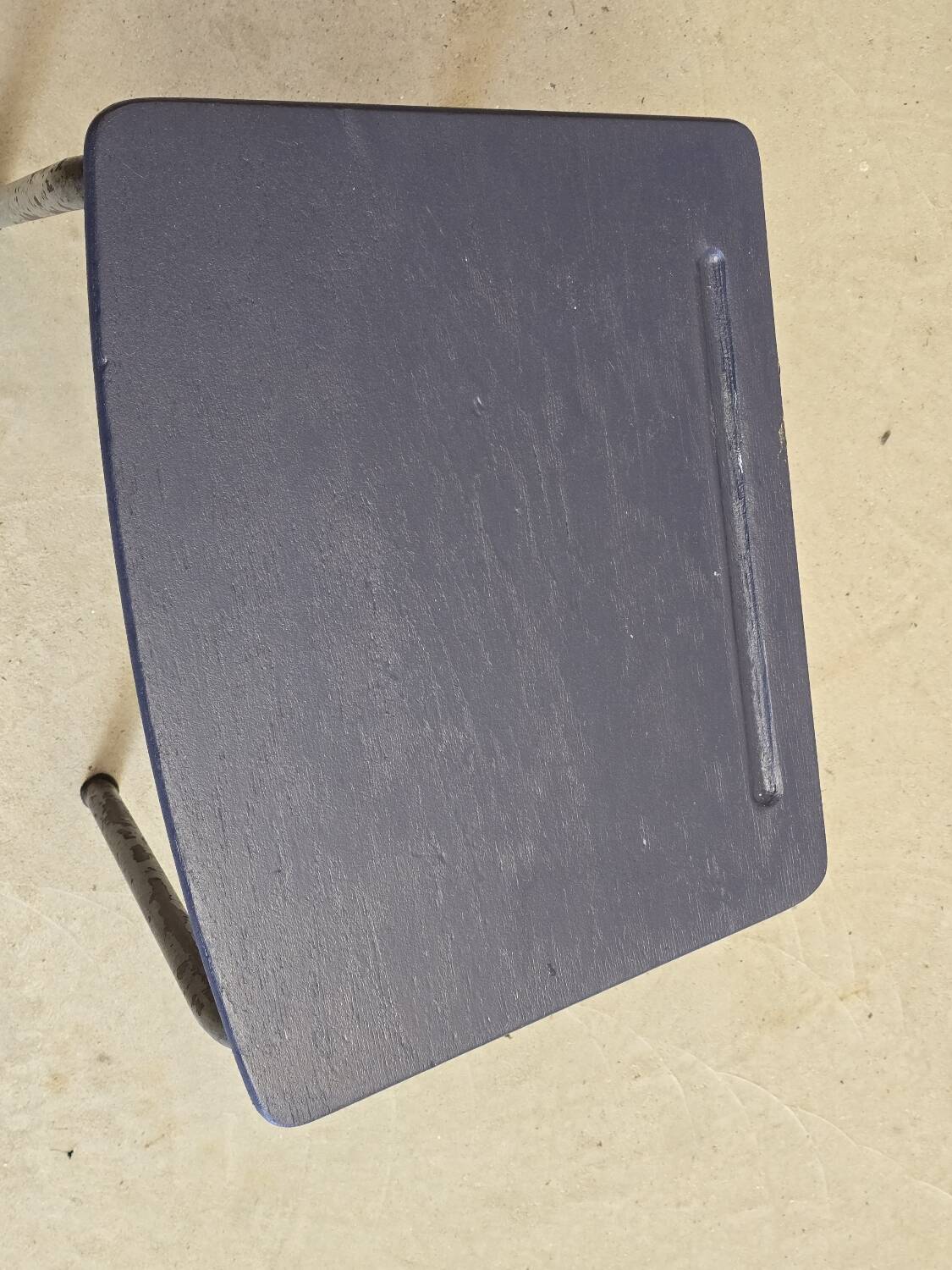 Children's desk with blue painted top