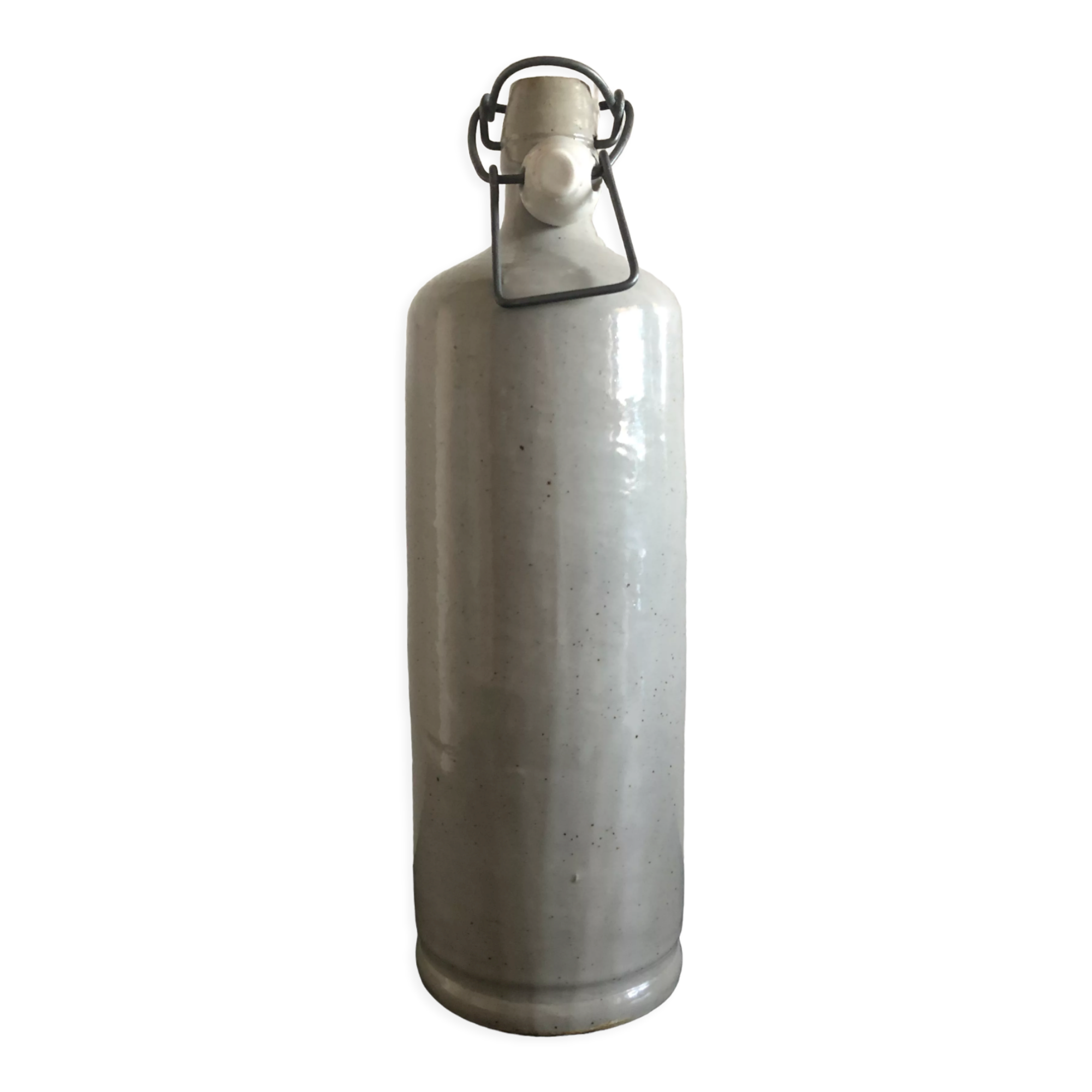 Grey glazed stoneware bottle