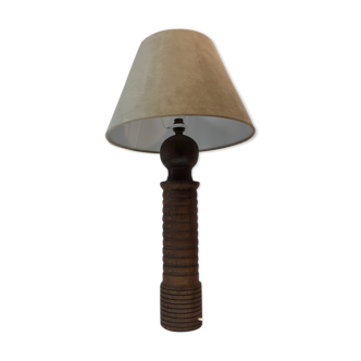 Vintage lamp feet in solid oak turned