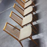 6 chairs Scandinavian years 50 60 Lubke