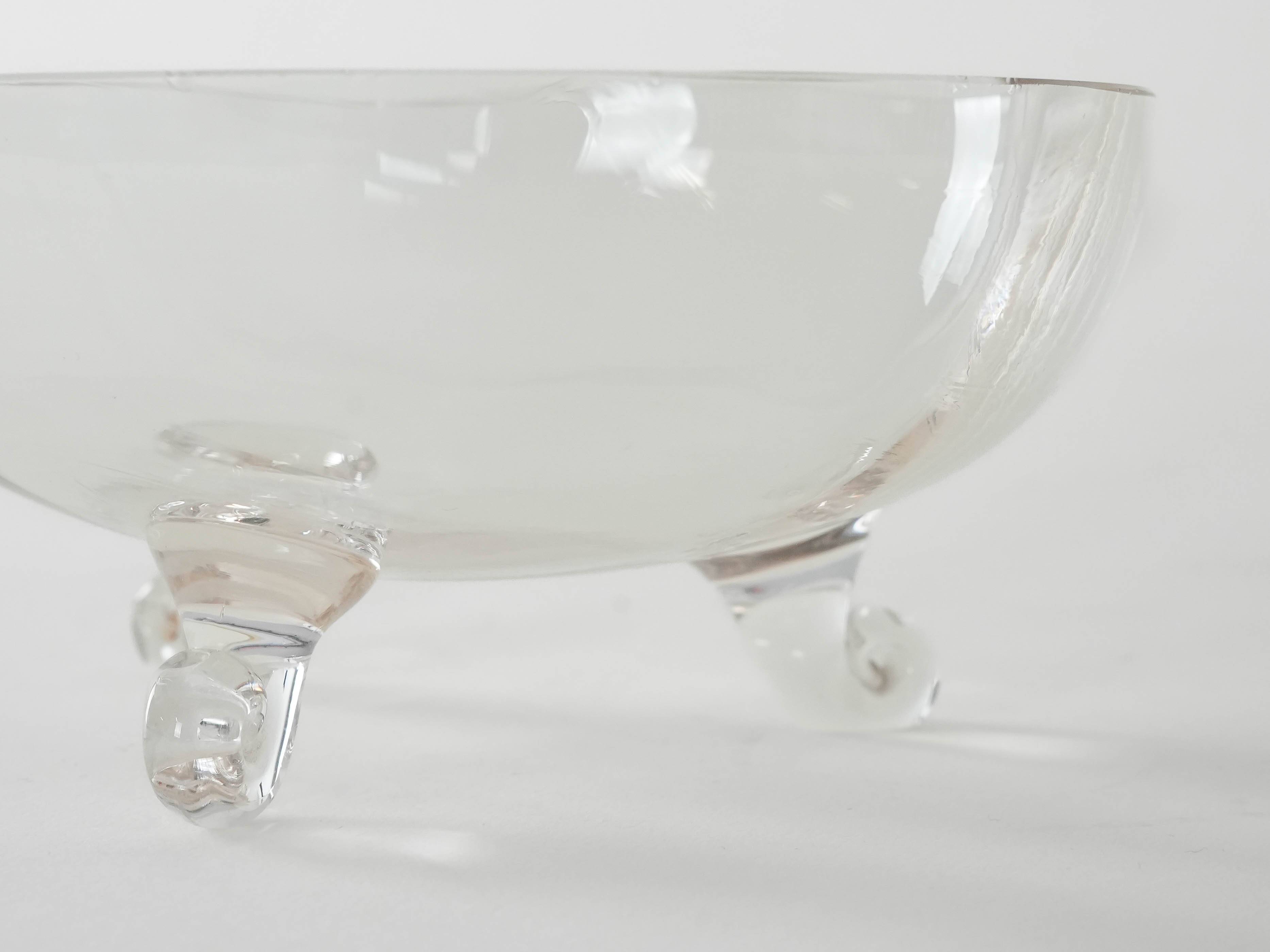 Glass bowl, Danish design, 1970s, manufactured in Denmark