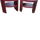 Paire de chevet rose Carlo Rampazzi