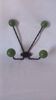 Vintage metal and wooden ball coat rack