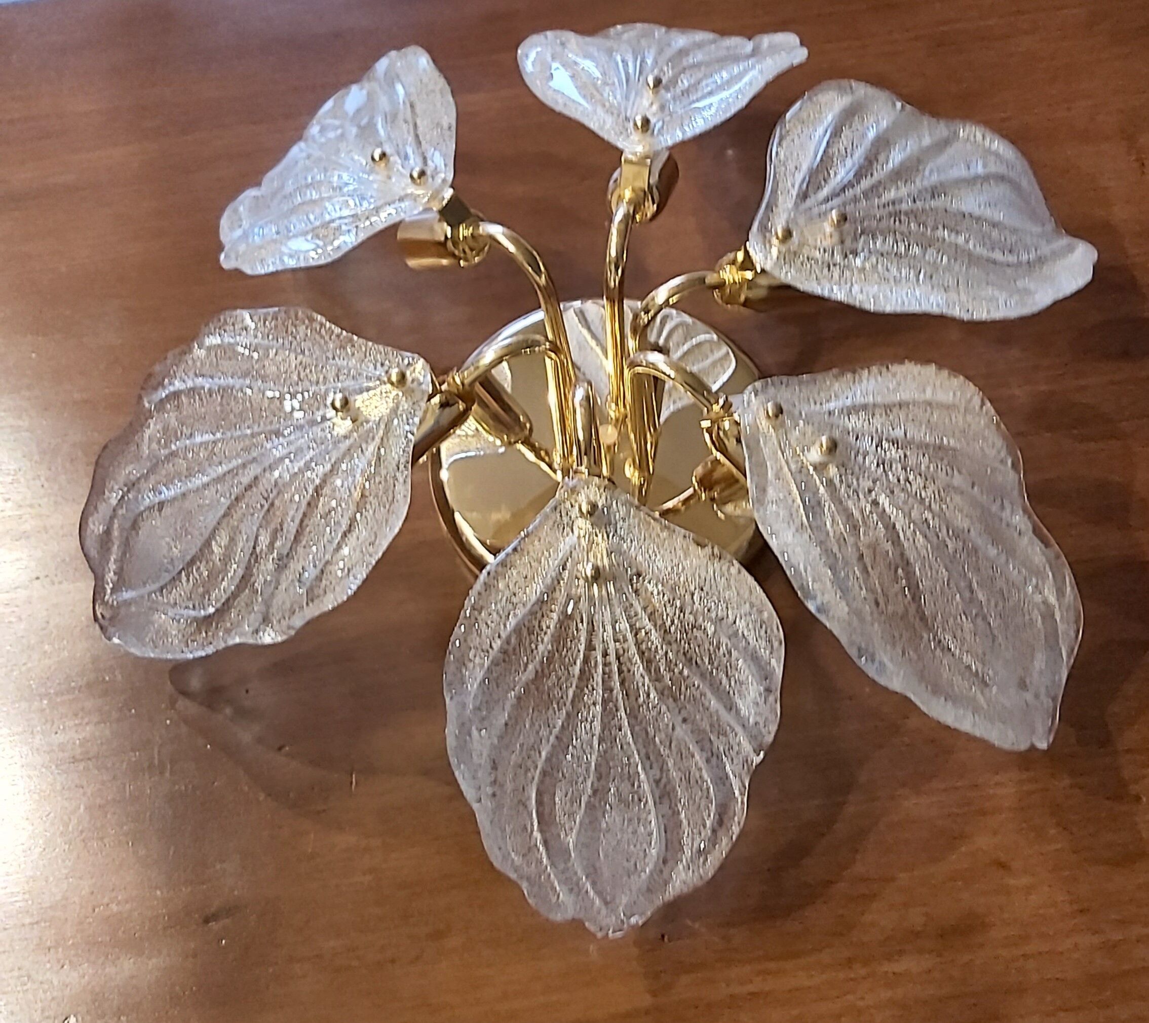 Murano glass ceiling lamp, Navaresi, Italy, 1980s