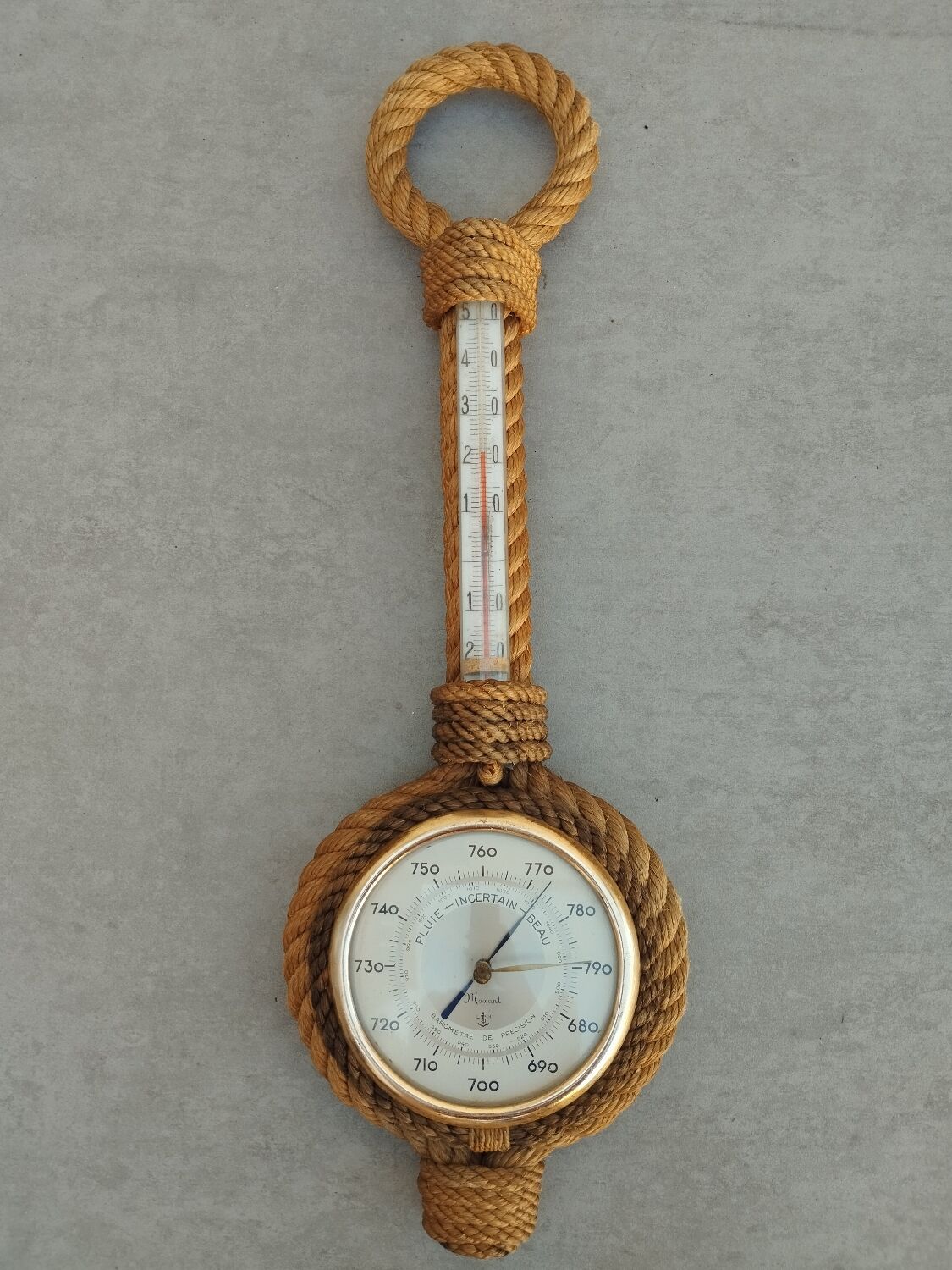 Old vintage Audoux Minet barometer