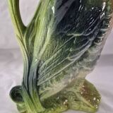 Old barbotine jug Saint Clément Mallard Duck A027