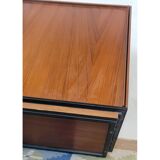 Vintage Scandinavian TV unit in teak, either on legs or suspended - Denmark - 1960s