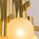 Sciolari chandelier in brass, Italy, 1960s.