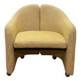 FAuteuil années 70 Italien Tecno retapissé