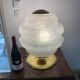 Vintage table lamp from Verrerie de Clichy, speckled glass and brass, years.