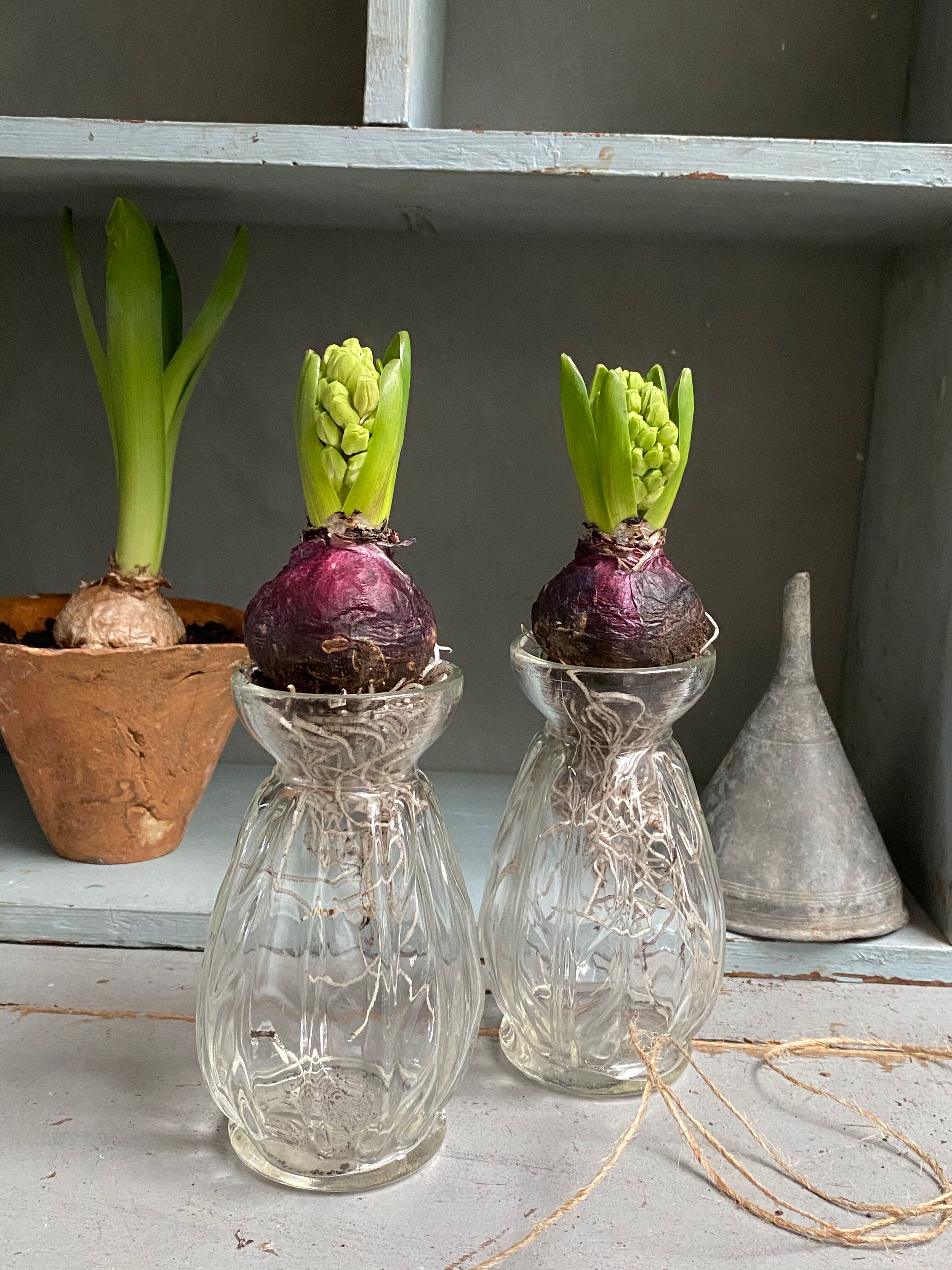 Pair of Art Deco bulb vases
