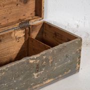 Petit coffre ancien en bois massif (c.1920) #73