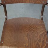Set of 2 Thonet model S43 dining/side chairs with armrests