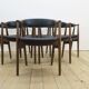 Set of six chairs model 213 by Thomas Harlev for Farstrup, Denmark 1960.