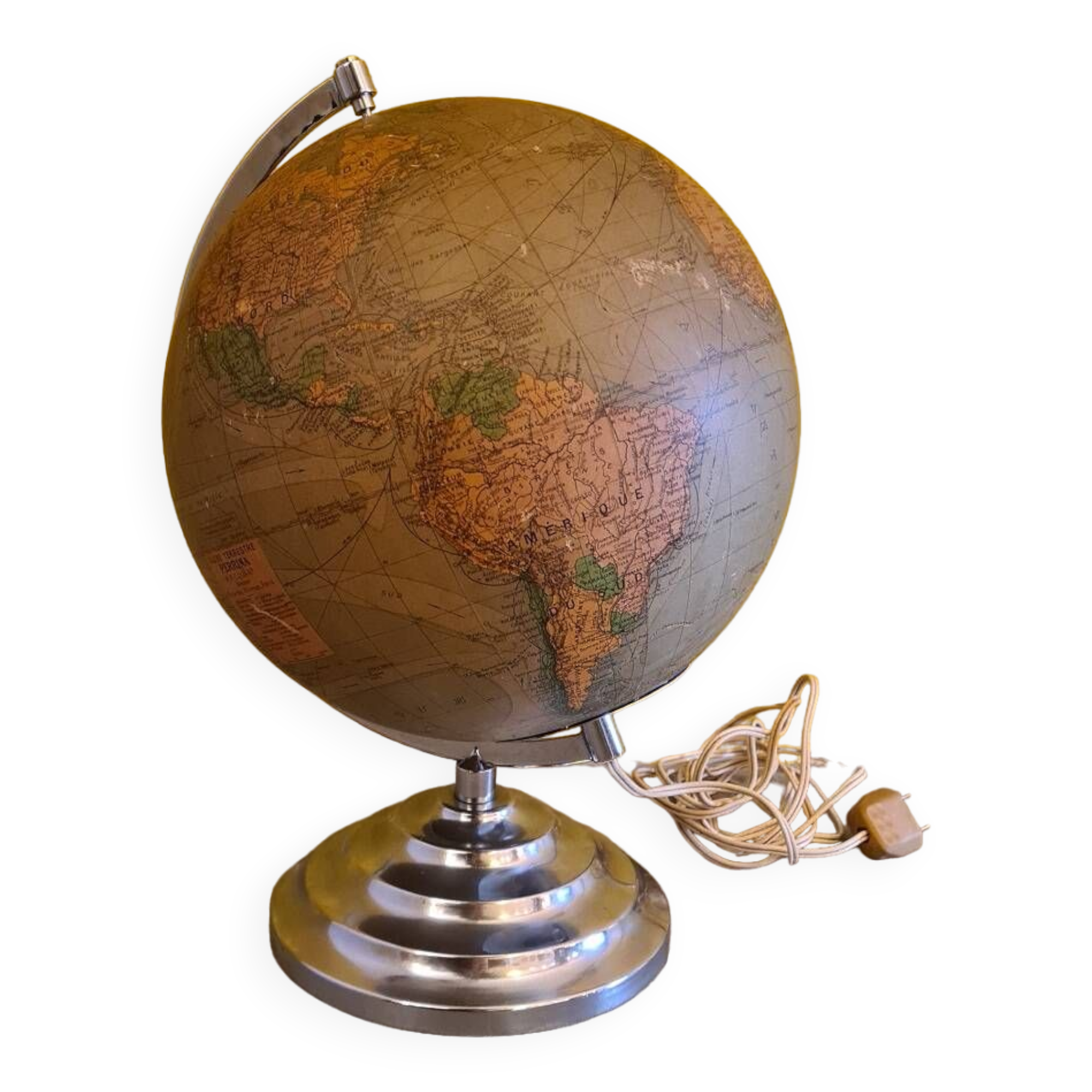 Art Deco French Globe M. Picquart, Circa 1930