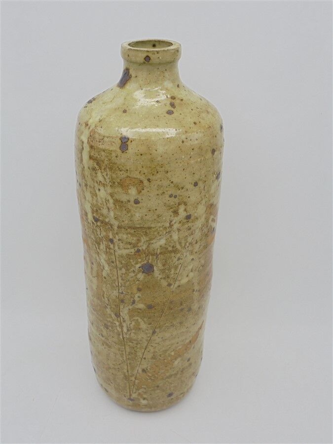 Vase bouteille en grès