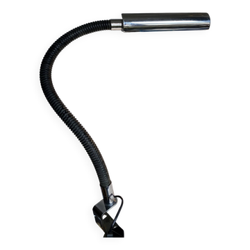 Lampe flexible design 1980 chrome et caoutchouc