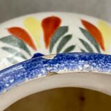 “Henriot Quimper” vase, ceramic flowers, 1970s