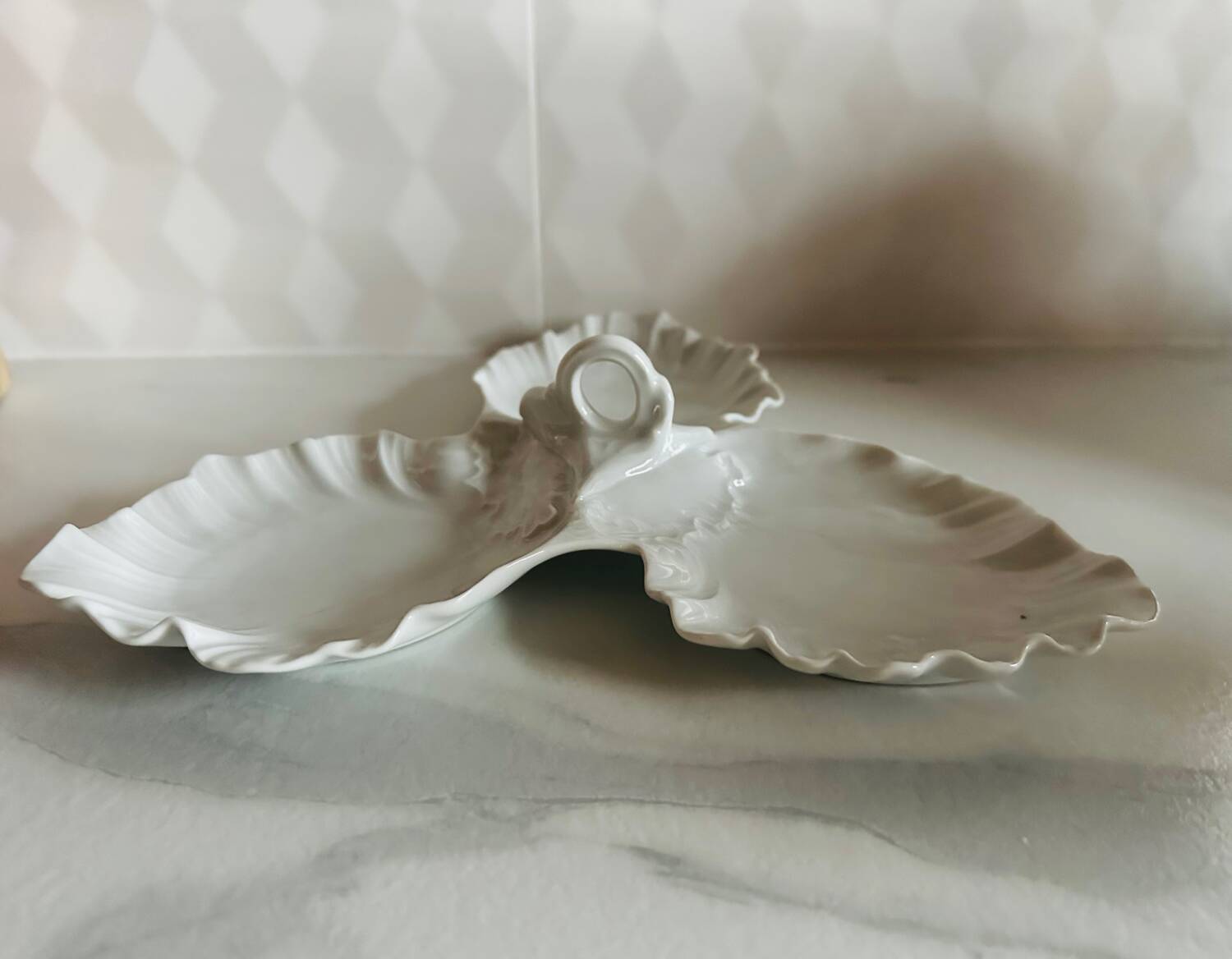 Antique ceramic aperitif tray