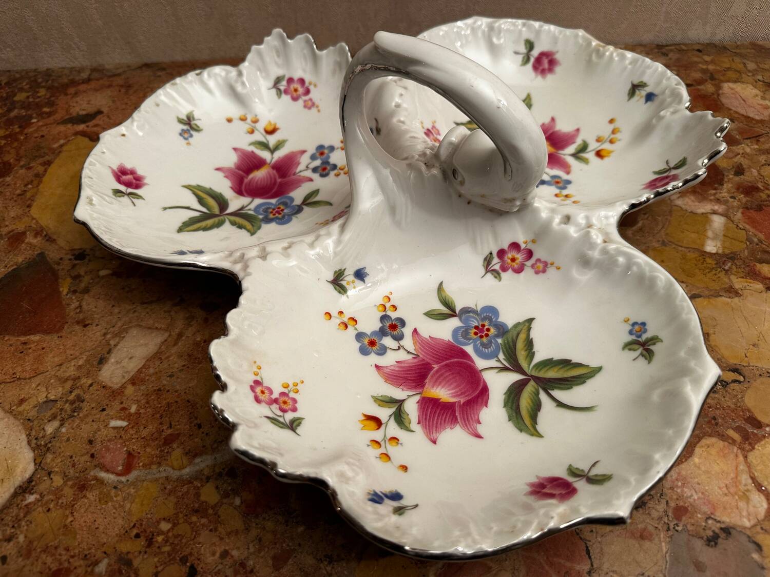 Serving dish for hors d'oeuvres, porcelain from Limoges - 1950s