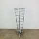 Chrome spiral tripod umbrella stand