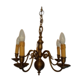 5-pointed gilded bronze chandelier