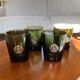 Lot of 4 old glasses with silver crest
