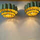 Pair of pendant lamps vintage Thorsten Orrling,solid brass, Suede 1960